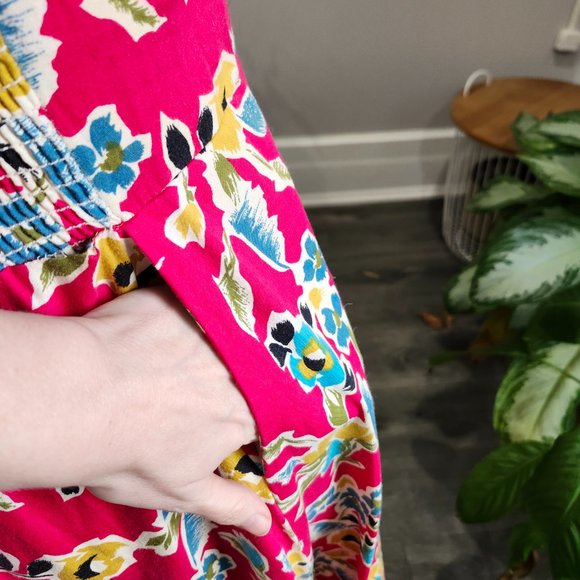 Vintage 1960's Pink Floral Sundress with Pockets - Picture 12 of 15